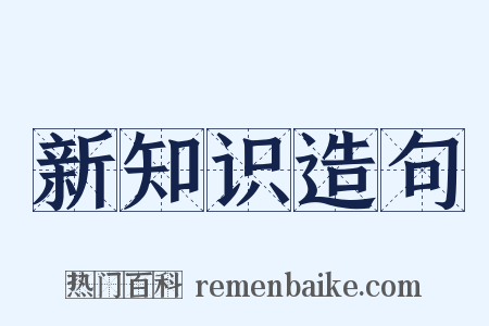 新知识造句是什么意思的图片